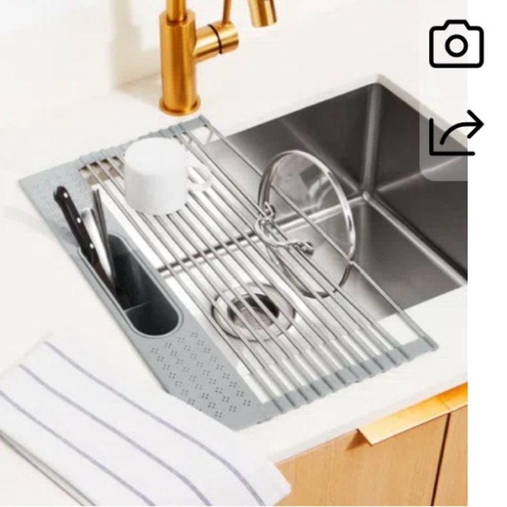 Foldable Over-Sink Dish Drying Rack